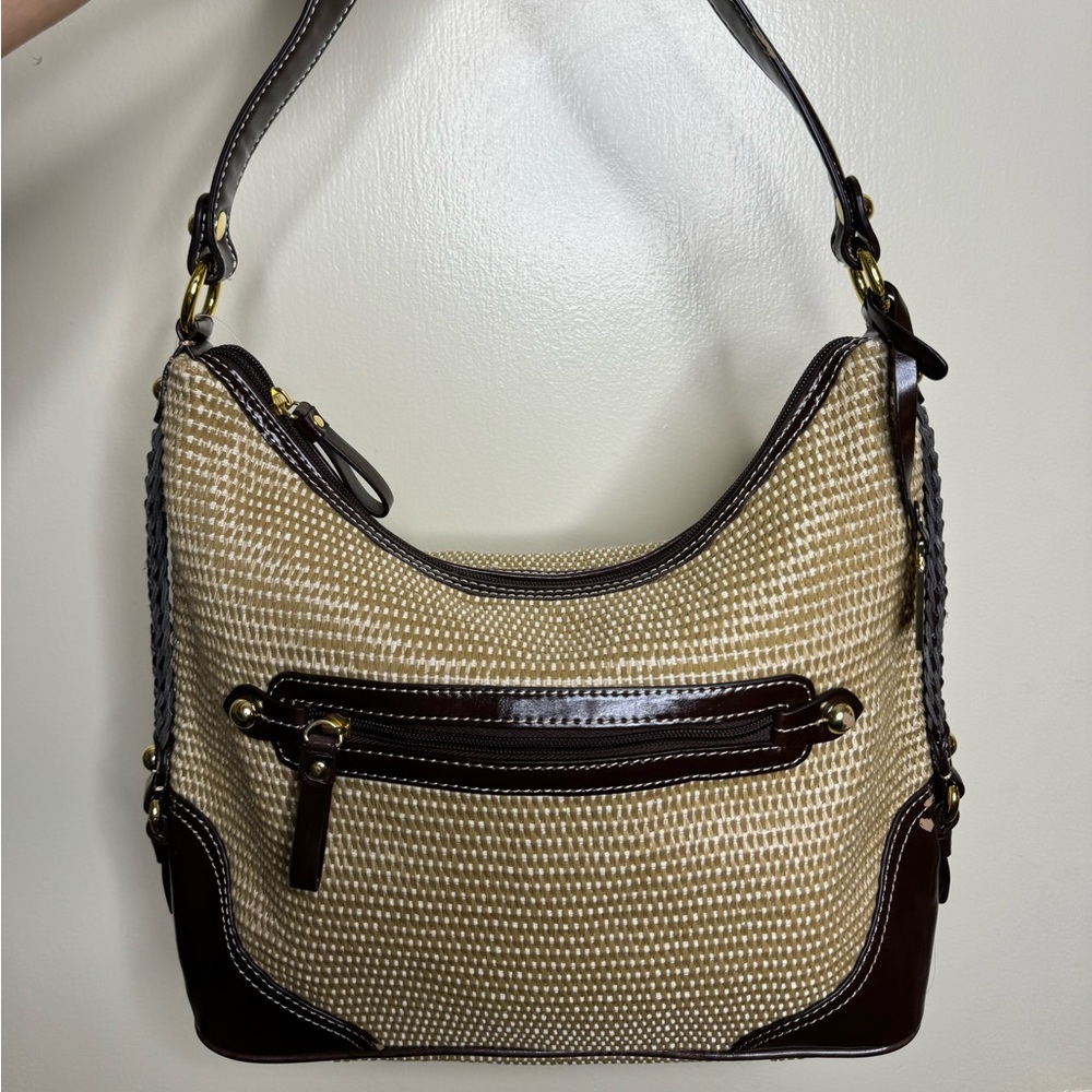 Giani Bernini Tan Handbag w/ Leather Trim
